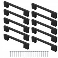 Uchwyt meblowy czarny, zestaw 10 szt. 96/128mm do szafek kuchennych