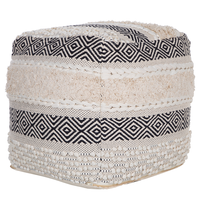 Puf 50 x 50 x 50 cm kremowy KANAM