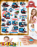 Duży Zestaw Mega Tatuaży zmywalnych - Tomek i przyjaciele