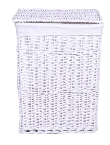 Kosz wiklinowy biały 114 L zdjęcie 2