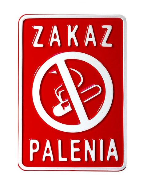 TABLICA 15*20CM ZAKAZ PALENIA - TAB D2 zdjęcie 1