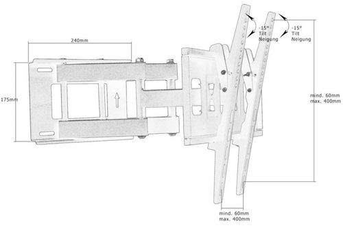 MOUNTY UCHWYT ŚCIENNY DO TV LCD PLAZMA 32-86 CALI na Arena.pl