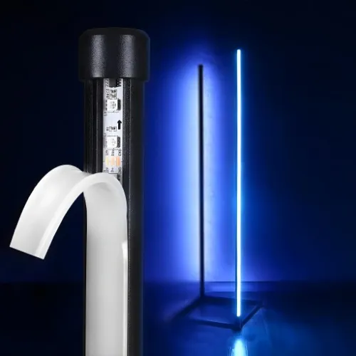 LAMPA PODŁOGOWA STOJĄCA LED RGB NAROŻNA PILOT APKA na Arena.pl