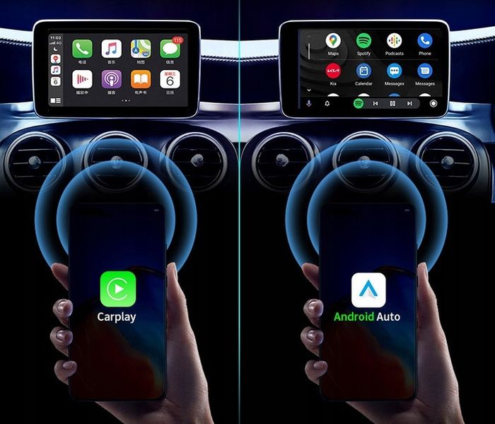 Bezprzewodowy Adapter APPLE CARPLAY do iPhone iOS ANDROID AUTO Pendrive USB zdjęcie 5
