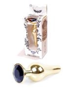 plug jewellery gold butt plug  black
