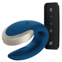 satisfyer double love blue - urządzenie intymne dla par, sterowanie pilotem