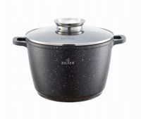 Garnek wysoki / Kociołek czarny marmurowy Zilner ZL-7010 28cm / 10,2 l