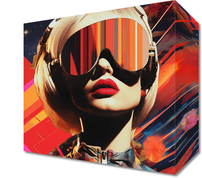Obraz 20x20cm Retrofuturystyczna Muza zdjęcie 1