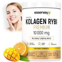KOLAGEN RYBI 10000 mg Premium STAWY SKÓRA WŁOSY PAZNOKCIE Hialuron Wit C D3