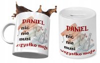 Dla Daniela Zestaw Kubek + Skarbonka Na Prezent Z Nadrukiem Ze Zdjęciem