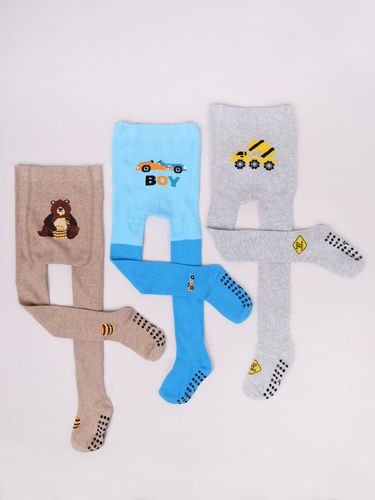 Rajstopy chłopięce bawełniane we wzory z ABS 3PAK 80-86 YOCLUB na Arena.pl