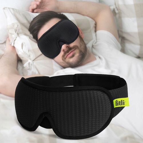 OPASKA NA OCZY DO SPANIA 3D Maska Zaciemniająca Regulowana MEMORY CZARNA na Arena.pl