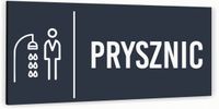 Tabliczka informacyjna PRYSZNIC MĘSKI Aluminium ATRACYTOWA Nadruk UV