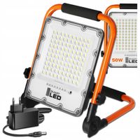 Halogen naświetlacz LED 50W akumulatorowy + statyw