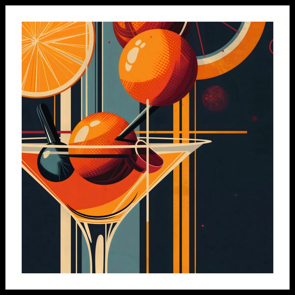Plakat 70x70cm Koktajl w Stylu zdjęcie 3