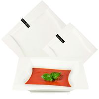 SERWIS OBIADOWY VIVA 18 EL DLA 6 OSÓB KWADRATOWY KPL TALERZY PORCELANOWYCH