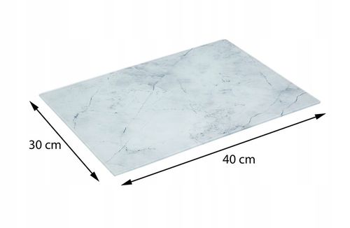 DESKA DO KROJENIA SZKLANA wzór BIAŁY MARMUR 30x40 na Arena.pl