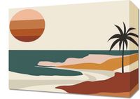 Obraz 40x30cm Wyspa przy Zachodzie