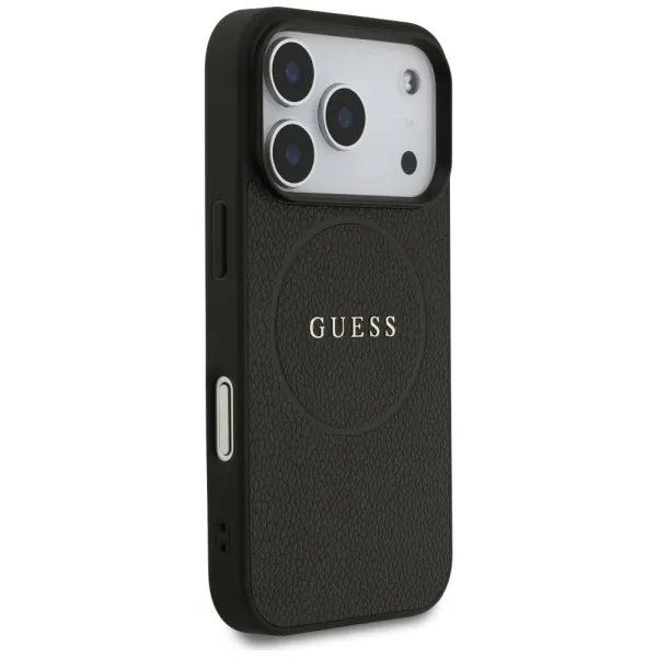 etui guess grained ring magsafe do iphone 17 pro - czarne zdjęcie 4