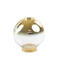 Świecznik dekoracyjny ze szkła artystycznego ZOJA 15x15 złoty