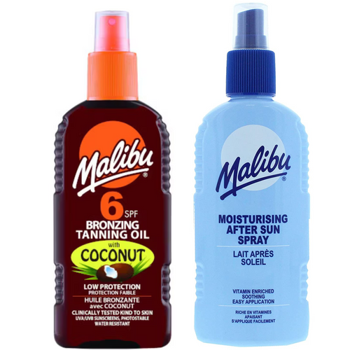 Malibu Olejek Z Kokosem SPF6 200ml + Balsam W Sprayu Po Opalaniu 200ml na Arena.pl