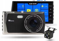 WideoRejestrator Samochodowy 2K 1296P z Kamerą Cofania Ekran Dotykowy 4"