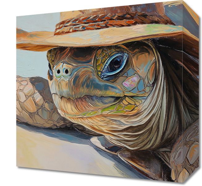 Obraz 30x30cm Żółwi Kapelusznik zdjęcie 1