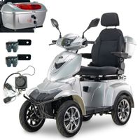 Skuter elektryczny, pojazd inwalidzki SHINO QUADRO G4 GEL +DODATKI -srebr.