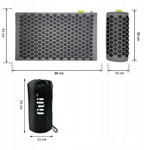 MATA ZDROWOTNA DO AKUPRESURY Z KOLCAMI + PODUSZKA na Arena.pl