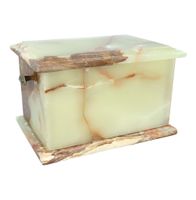 Kamienna urna na prochy Naturalny zielony onyks