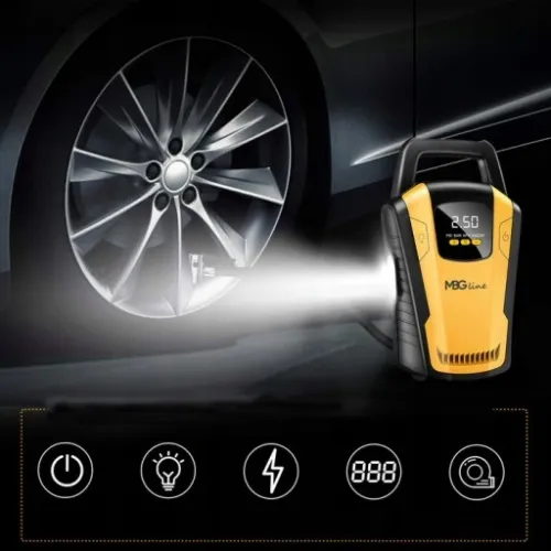 KOMPRESOR SAMOCHODOWY Pompka Sprężarka 12V LED LCD na Arena.pl