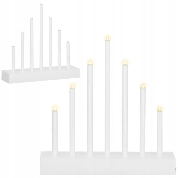 ŚWIECZNIK ADWENTOWY ŚWIĄTECZNY ŚWIECE DEKORACJA 7 led ŚWIĘTA LAMPKI zdjęcie 9