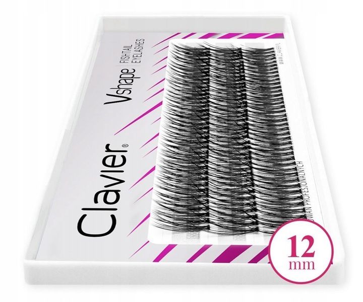 Clavier Kępki Rzęs Vshape – Jaskółki Fishtail 12mm zdjęcie 5
