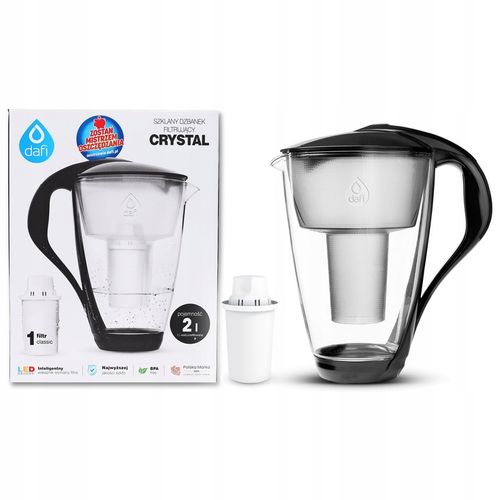 Dzbanek filtrujący szklany Dafi Crystal LED CZARNY na Arena.pl