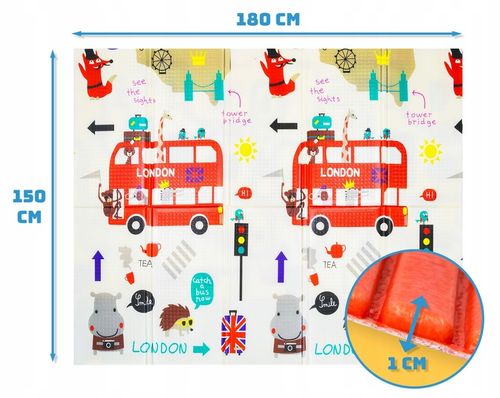 MATA PIANKOWA XPE SKŁADANA EDUKACYJNA 150X180 CM na Arena.pl