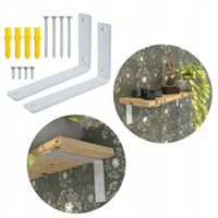 Nowoczesny biały wspornik półki meblowej 20 cm, uchwyt pod półkę