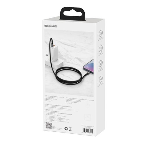 kabel usb-c do lightning baseus tungsten gold, 20w, 5a, pd, 2m na Arena.pl