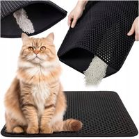 WYCIERACZKA POD KUWETĘ MATA DLA KOTA NA ŻWIREK PODKŁADKA DWUWARSTWOWA 50X40