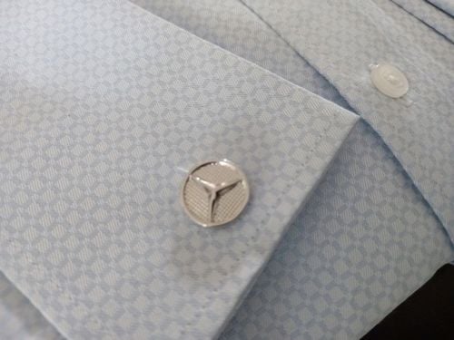 Spinki do mankietów koszuli EXC pozłacane Gwiazda Merc Mercedes Benz AMG SL na Arena.pl