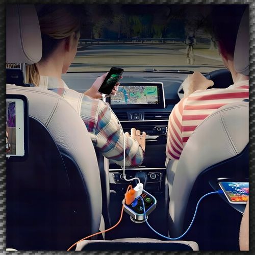 TRANSMITER BLUETOOTH AUDIO FM MP3 BT SZYBKA ŁADOWARKA 3X USB QC 3.0 RGB LED na Arena.pl