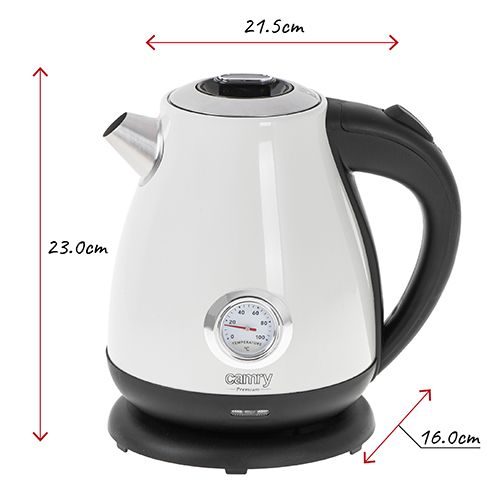 CR 1344 white Czajnik metalowy z termometrem 1,7L na Arena.pl