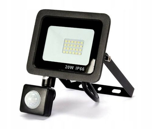 Naświetlacz Lampa Halogen LED 20W Czujnik Ruchu na Arena.pl