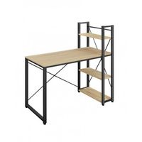 BIURKO KOMPUTEROWE LEOBERT 4 PÓŁKI STALOWE NOWOCZESNY DESIGN