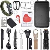 WOJSKOWY SURVIVALOWY MEGA ZESTAW PRZEŻYCIA NÓŻ 30w1 WODOODPORNE ETUI