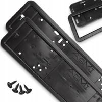 RAMKI POD TABLICE REJESTRACYJNA METAL CZARNY MAT RAMKI DO TABLIC KOMPLET RAMEK