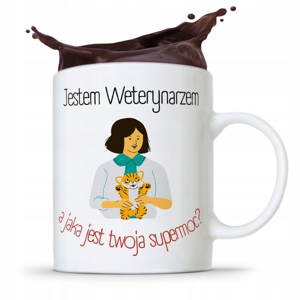 Kubek Dla Weterynarza Jestem Weterynarzem Prezent Z Nadrukiem Ze Zdjęciem zdjęcie 1