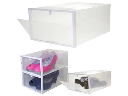 10x pudełko organizer pojemnik na buty obuwie z klapą zestaw na Arena.pl