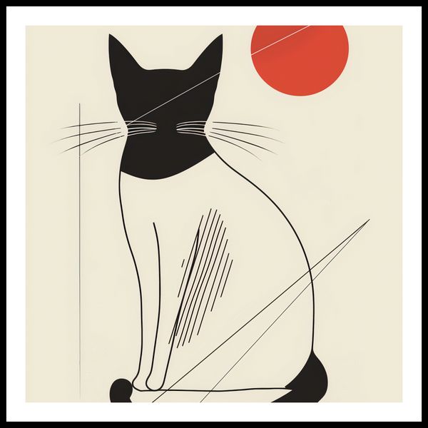 Plakat 60x60cm Czerwony Krąg zdjęcie 3