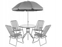 Zestaw mebli ogrodowych SASKA GARDEN 1032757 Ciemnoszary