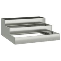 Doniczka ogrodowa Srebrny 90 x 90 x 35 cm Stal galwanizowana